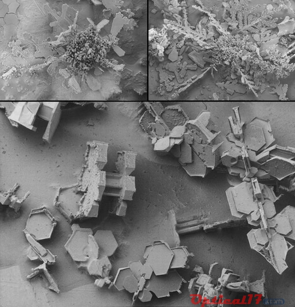 不同氣溫下的雪花